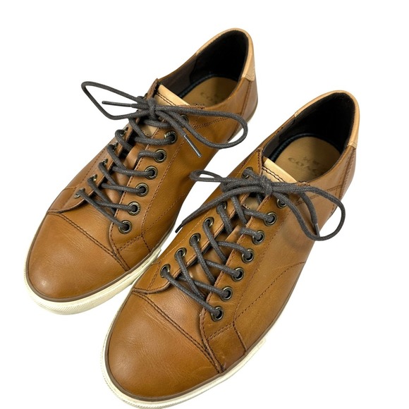 Coach Perkins Mens Leather Sneakers Saddle Brown Size 9.5 - Picture 6 of 16